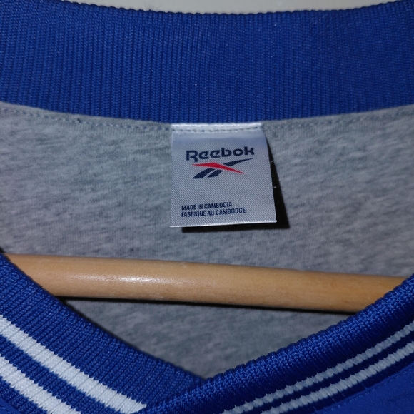 Reebok Lined Uniform VNeck Logo Men's Athletic Pullover Size XL - Picture 3 of 9